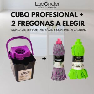 PACK CUBO ESCURRIDOR RAÍCES+2 FREGONAS A ELEGIR