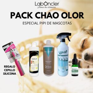 PACK CHAO OLOR (FREGASUELOS A ELEGIR+OXIDANTE+ESENCIA MENTA+DIFUSOR VACIO+CEPILLO TEXTIL ROSA)