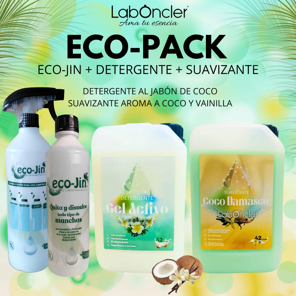 ECO-PACK ECO-JIN + DETERGENTE + SUAVIZANTE